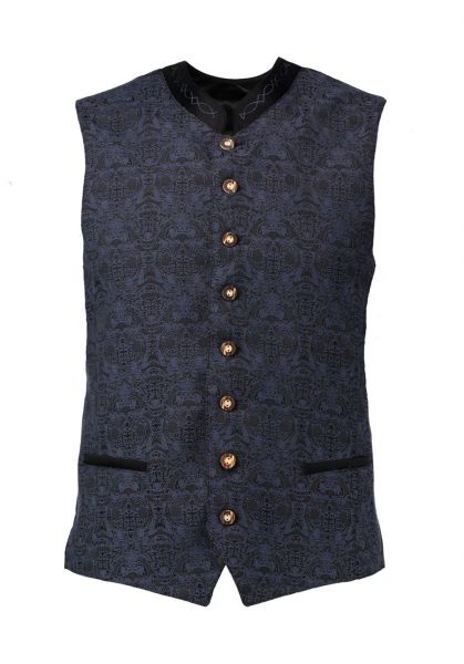 Trachtenweste Lebloh marine blau Slim Fit OS-Trachten