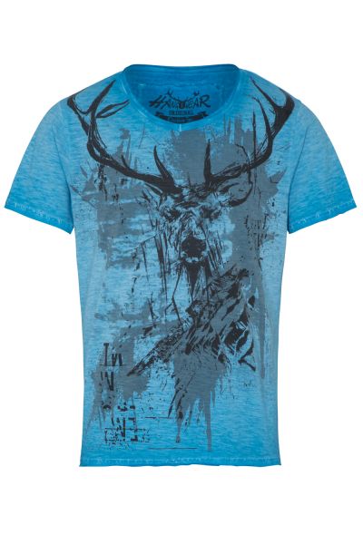 Herren Trachtenshirt Jarvis blau Hangowear