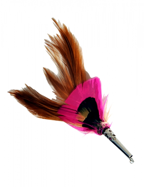 Hutfeder braun/pink