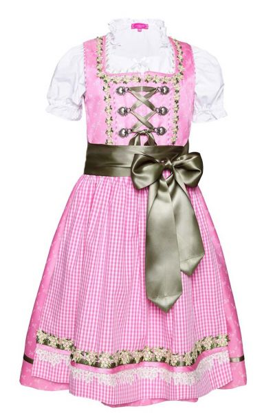 Kinderdirndl Michaela rosa 3-tlg. Trachtenset Krüger