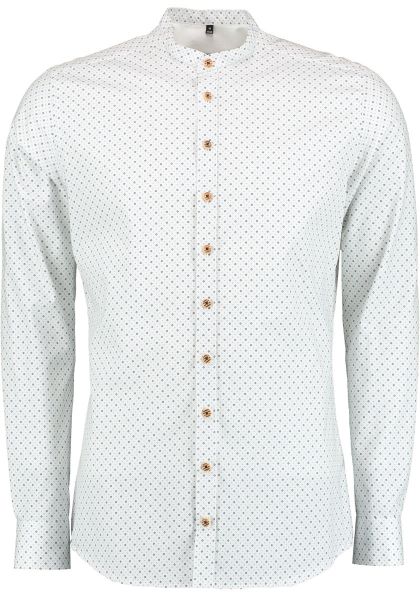 Trachtenhemd Bockhub weiß/grün gepunktet OS-Trachten