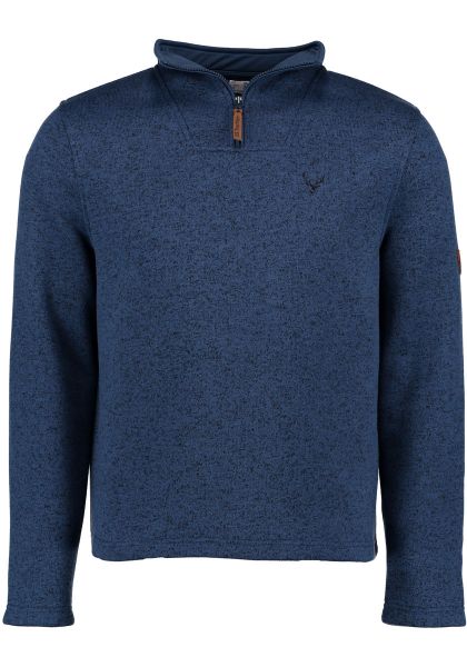 Trachtenpullover Troyer Jagd Pühlheim marine blau Strickfleece OS Trachten