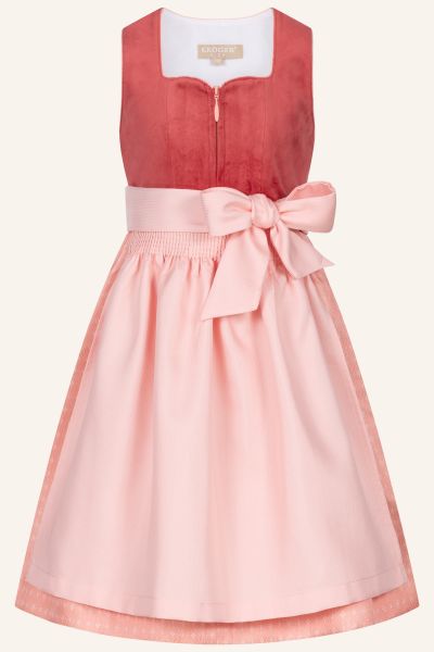 Kinderdirndl Berina rosa rot Samtoptik 2-tlg. Krüger Kids