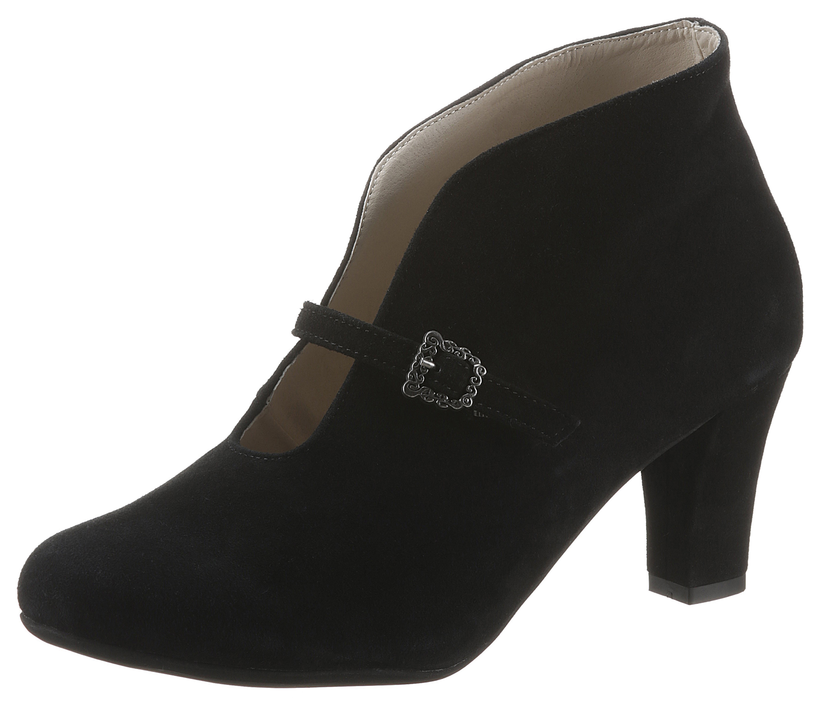 Hirschkogel Damen Trachten Pumps - Ziegenvelours Für Oktoberfest & Feste