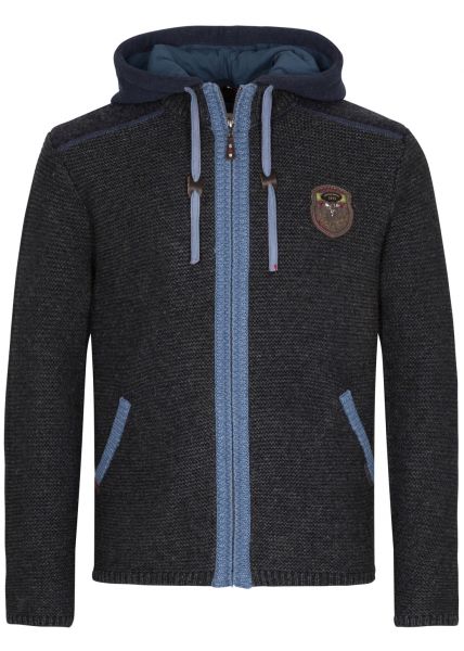 Strickjacke Trachtenjacke Dakar anthrazit dnkelgrau blau Spieth &amp; Wensky