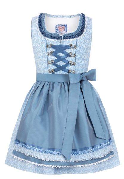 Kinderdirndl Jugenddirndl Babsi hellblau 2-tlg. Stockerpoint