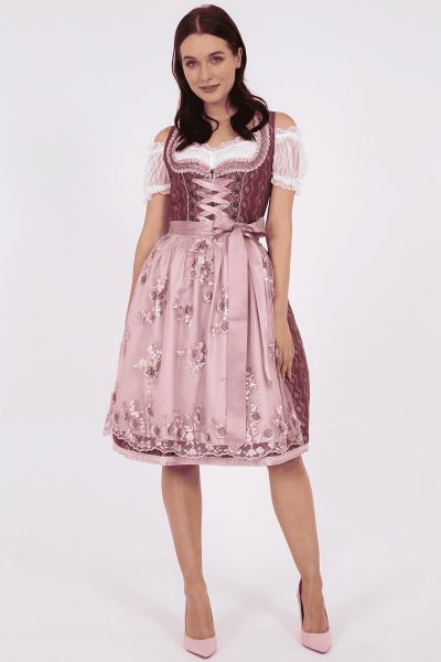 B-Ware / 2. Wahl - Dirndl midi 60 cm Delicia beere pink rose Krüger