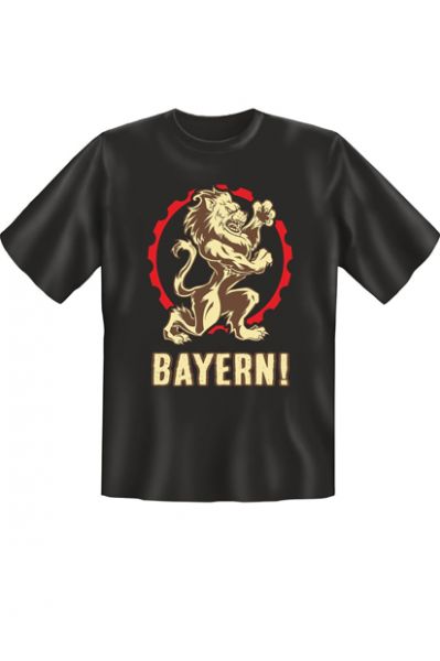 Trachtenshirt Bayern Löwe schwarz T-Shirt