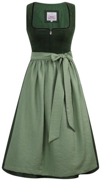 Dirndl midi 70cm Langenstein flaschengrün Marjo