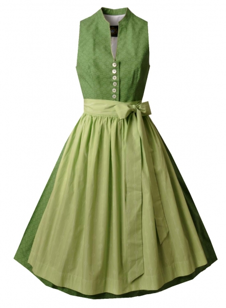 Dirndl midi 70 cm Tegernsee grün hochgeschlossen Hammerschmid