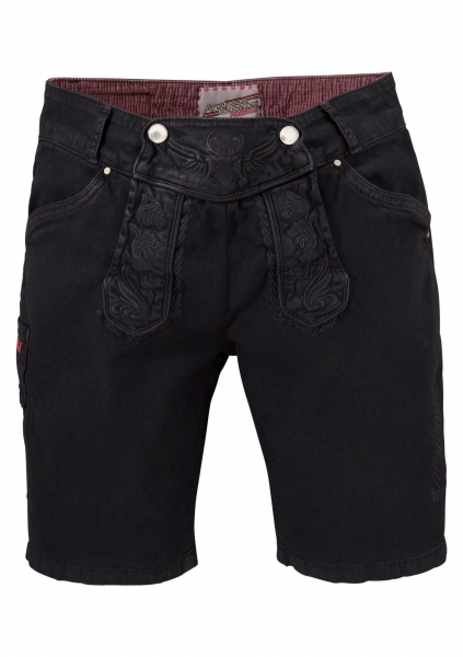 B-Ware / 2. Wahl - Textilhose Rattenkirchen Jeansbermuda schwarz Andreas Gabalier by Hangowear