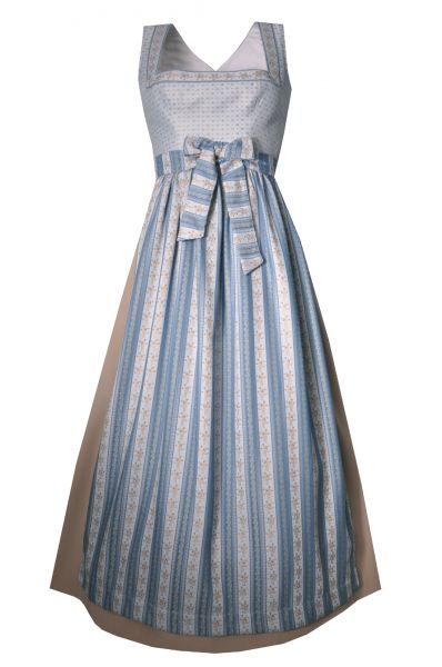 Dirndl Designerdirndl lang 92cm Griesstätt blau beige Hannah Collection