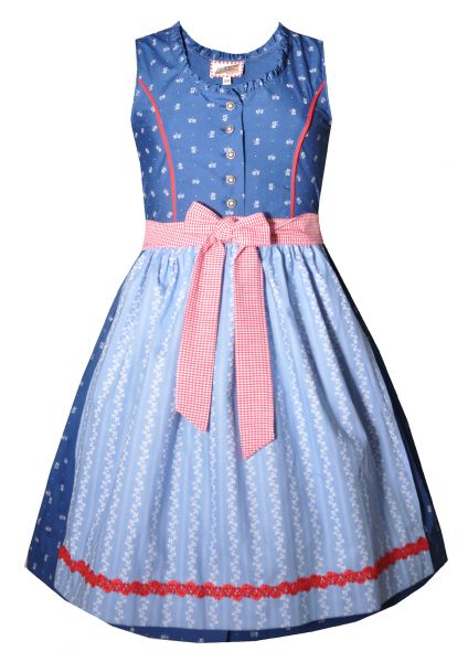 B-Ware / 2. Wahl - Kinderdirndl blau rot Andreas Gabalier Kollektion