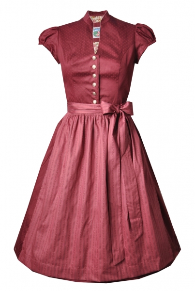Dirndl midi 65 cm Designerdirndl Trachtenkleid Anika burgund rot Turi Landhaus