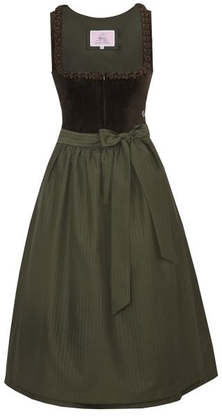 Dirndl midi 70 cm Emmering olive Marjo