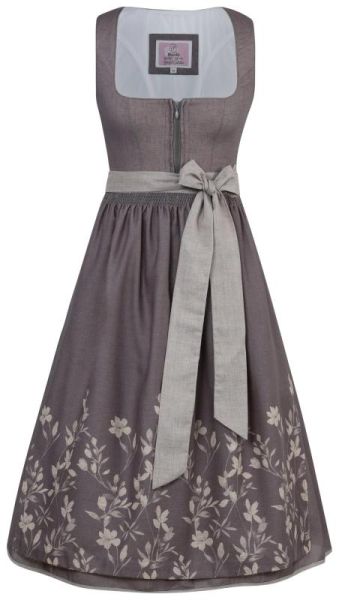 Dirndl midi 70cm Straßkirchen kuschelgrau Marjo