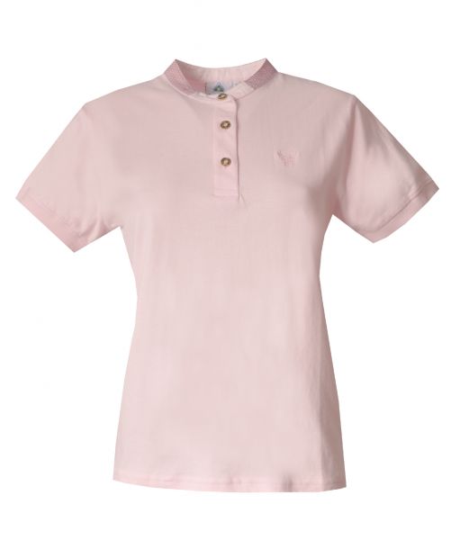 Trachten Poloshirt Fuchsstein rosa Isar Trachten Trachtenshirt