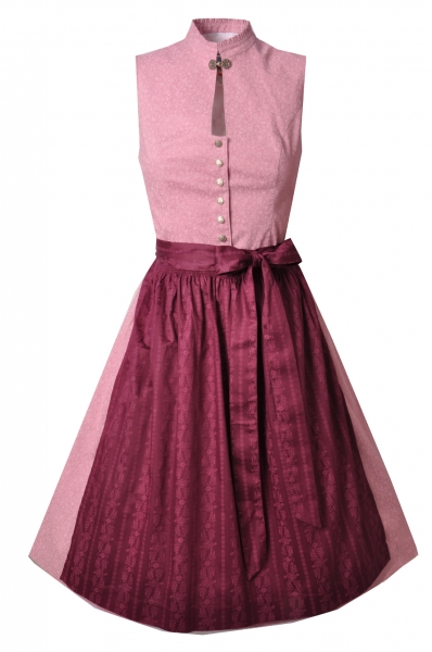 Dirndl midi 65 cm Designerdirndl Viktoria mauve rosa / orchidee hochgeschlossen Trachten Deiser