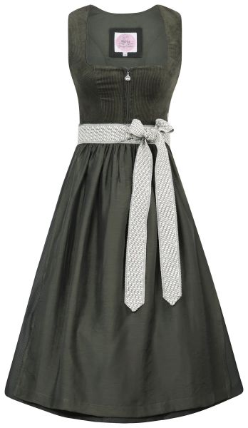 Dirndl midi 70 cm Freudensee tanne grün Cord Marjo
