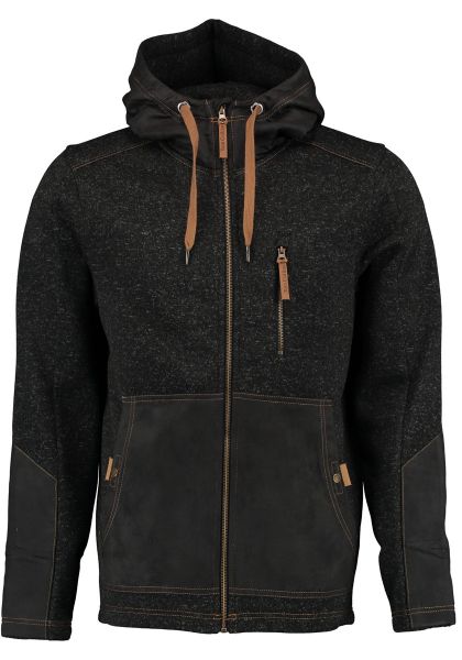 Trachtenjacke Outdoorjacke Wollfleece Deßmannsdorf anthrazit grau Strickflleece OS Trachten