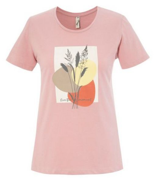 T-Shirt Kaider rosa mit Print M.X.O.