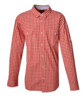 Trachtenhemd Längholz Rot Karo Langarm Krüger  Trachtenhemd Längholz Rot Karo Langarm Krüger