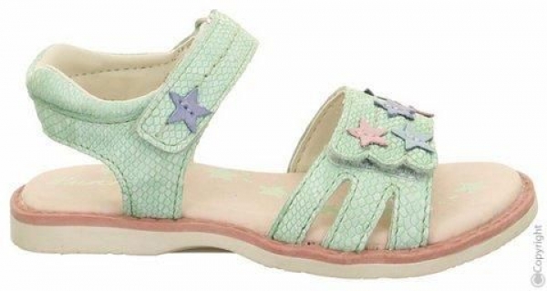 Mädchen Sandale Sandalette mit Klett Sterne mint türkis rosa Lurchi