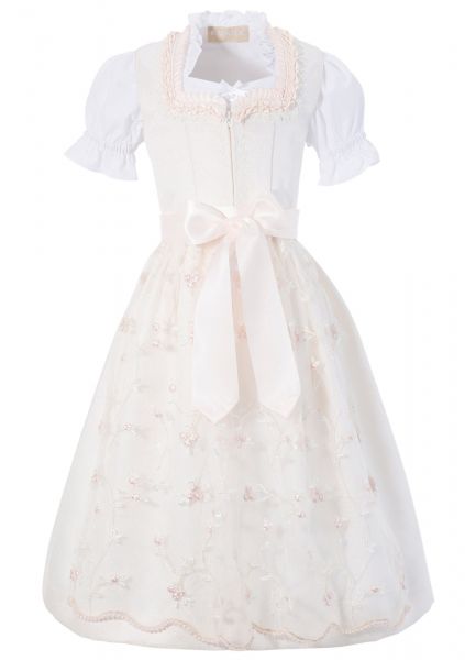 B-Ware / 2. Wahl - Kinderdirndl Francine ecru beige Trachtenset 3-tlg. Krüger