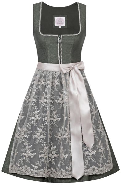 Dirndl midi 65 cm Arberg oliv grün taupe Marjo