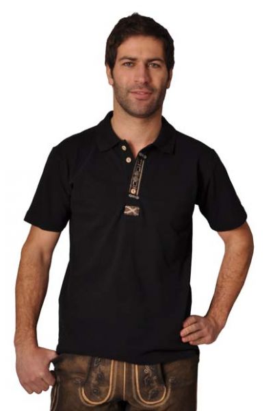 Trachtenshirt Darius schwarz OS-Trachten
