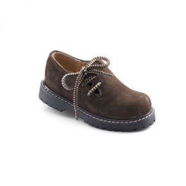 Kinder Trachtenschuh Timmy velour braun Maddox