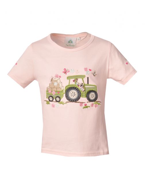 Kinder Trachten T-Shirt Eglsee hellrosa rosa Kurzarm Isar-Trachten Trachtenshirt