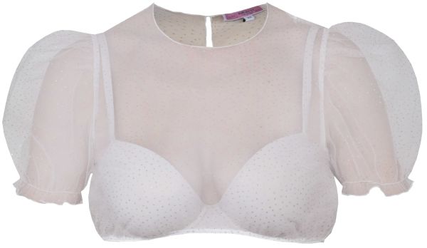 Dirndlbluse Kochel creme Puffärmel Marjo