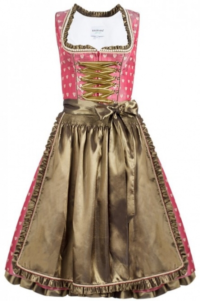 Dirndl midi Lucia bordeaux/grün Set 2-tlg. Krüger