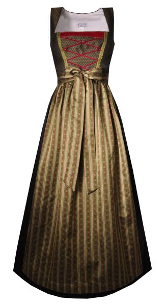 Dirndl Designerdirndl lang 93cm Pfeifhof tanne beere schwarz Hannah Collection