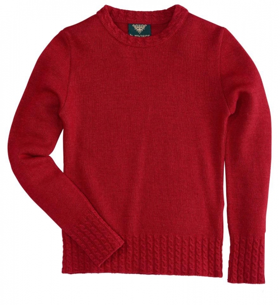 Trachten Pullover Böhen rot Wolle/Kaschmir Hohenstaufen H. Moser