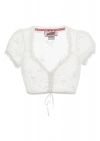 B-Ware / 2. Wahl - Dirndlbluse Spitzenbluse creme transparent Andreas Gabalier by Krüger
