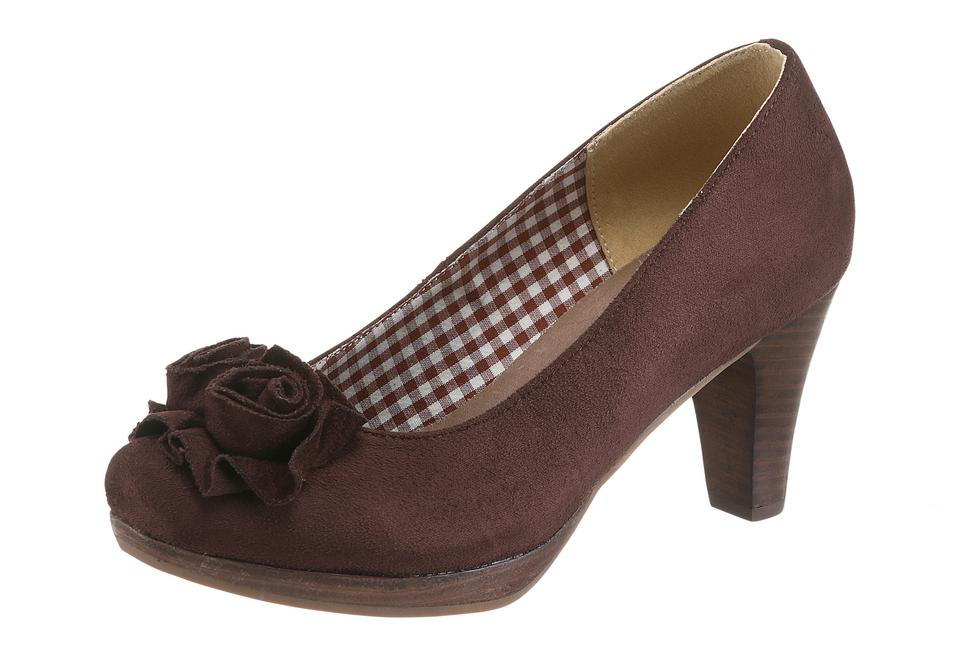 trachten pumps braun