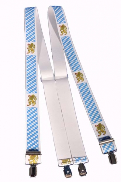 Trachtenhosenträger Hosenträger Trachten Löwe blau/weiß Bayern