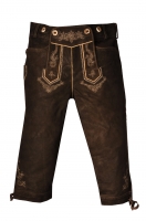 Lederhose Kniebund Justin2 braun urig antik mit Träger Stockerpoint