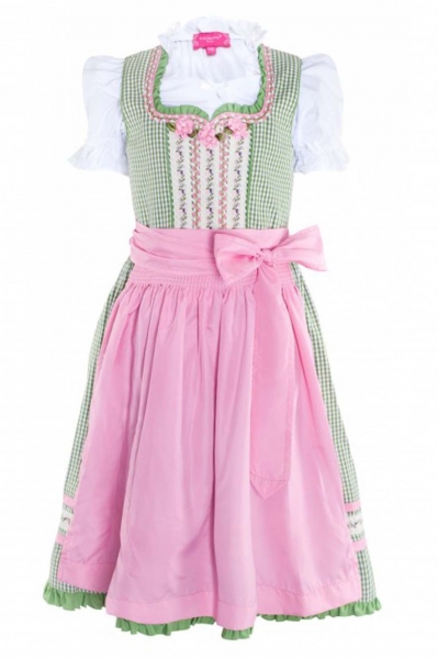 Kinderdirndl 3-tlg. grün/pink Krüger Designer