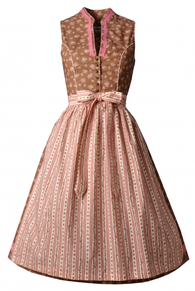 Dirndl midi 70 cm Schonstett braun Almsach