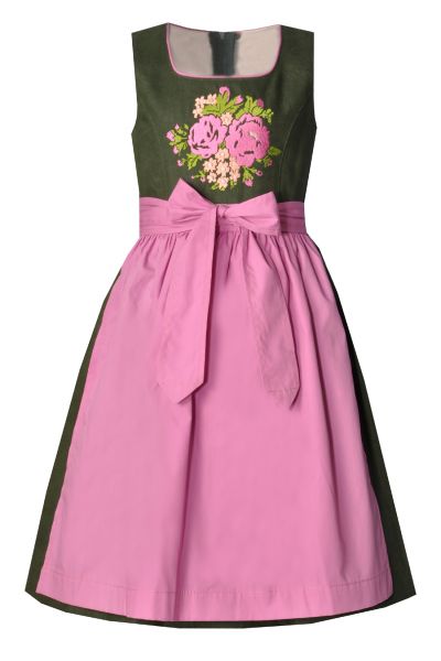Kinderdirndl Deinwalln grün pink Hannah Collection
