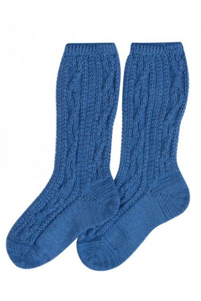 Kinder-Shoppersocken blau Rankenmuster Lusana