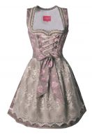 B-Ware / 2. Wahl - Dirndl mini 50 cm Rika grau Rosen Krüger