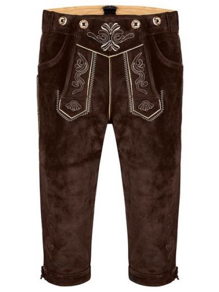 Lederhose Kniebund Marinus braun Almbock