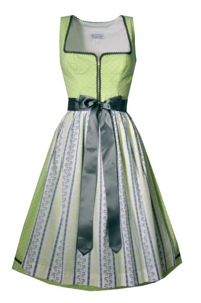 Dirndl midi 63cm Pertlsham grün silber Hannah Collection