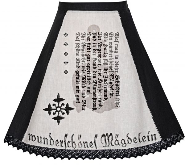 Trachtenrock Morena Ellen 54 cm schwarz beige Marjo