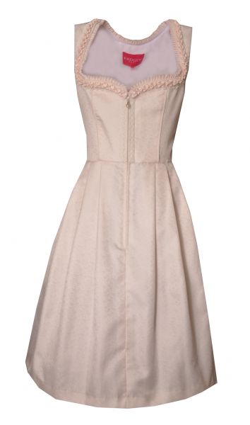 B-Ware / 2. Wahl - Dirndl 60 cm Brautdirndl Francine ecru beige OHNE SCHÜRZE Krüger Madl