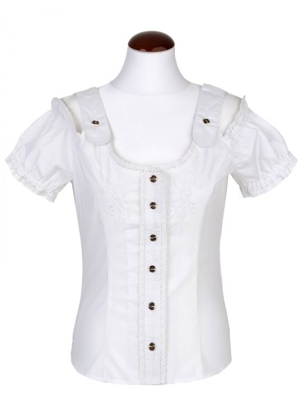 Trachtenbluse Eupen weiß Carmenstil Spieth &amp; Wensky